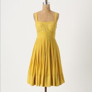 Anita Dongre | EUC Floral Embroidered Yellow Dress